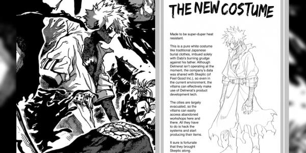 Dabi all-white costume from the comics and an explanation of it