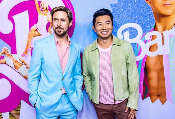 From Left: Ryan Gosling and Simu Liu attend 