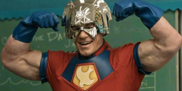 John Cena showing off his biceps as Christopher Smith in Peacemaker