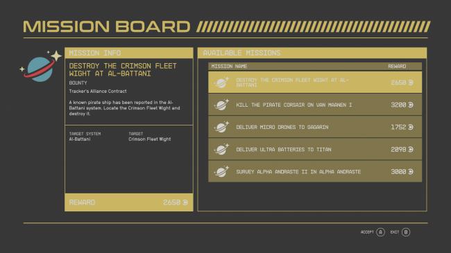 Starfield Mission Board