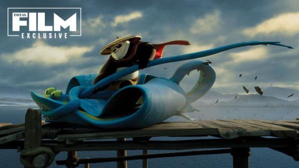 Po fighting creature in Kung Fu Panda 4