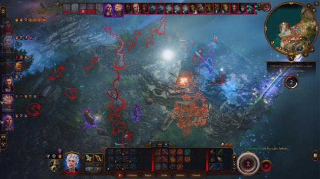 Baldur's Gate 3 -Player defending Halsin's portal in the shadow-cursed lands