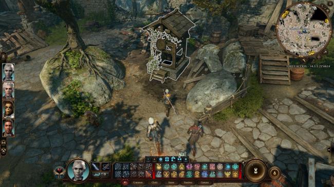 Player Runs Toward Well In Blighted Village To Enter Whispering Depths