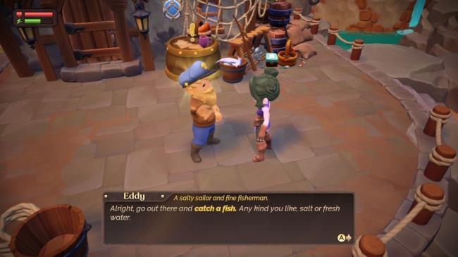 eddy giving you a quest to catch a fish fae farm