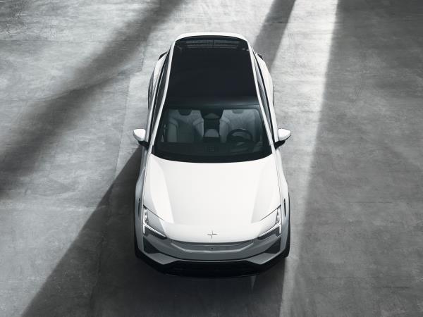 Overhead view of the Polestar EV.