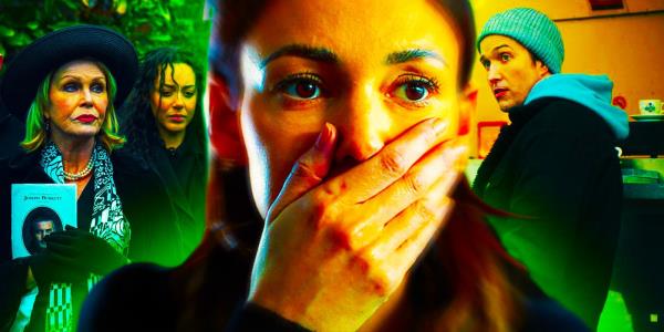 This collage shows Maya with her hand on her mouth next to Shane, Judith, and Eva from Fool Me Once.