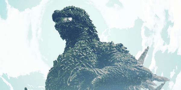 Godzilla seen from a low angle in Godzilla Minus One