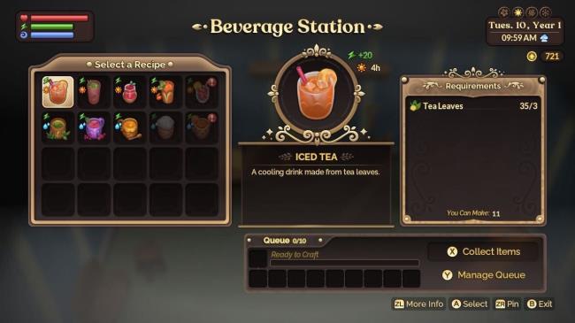 beverage station highlighting a cooling drink fae farm